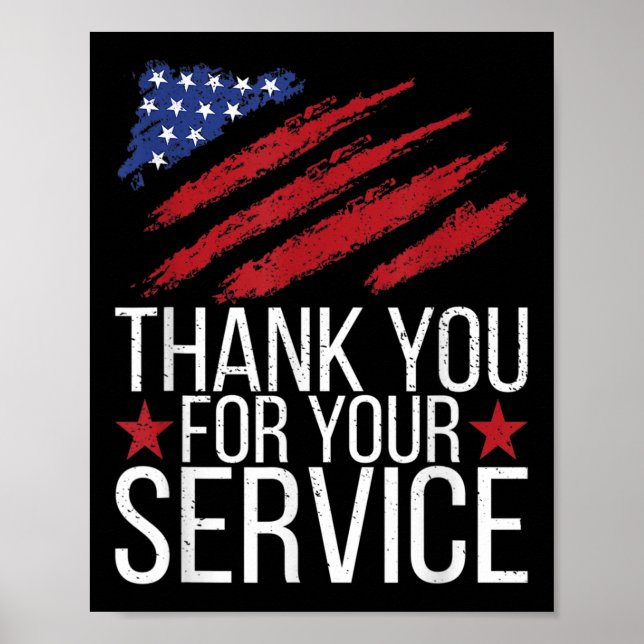 Tack för Service Memorial Day American F Poster (Framsidan)