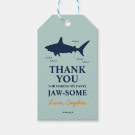 Tack för Shark födelsedagsfest Presentetikett
