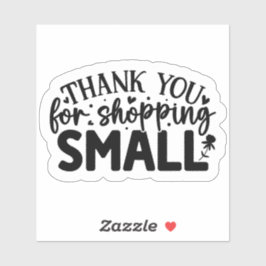 Tack för Shopping Small Klistermärken