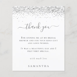 Tack för Silver Glitter Photo Möhippa