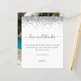 Tack för Silver Glitter Photo Möhippa