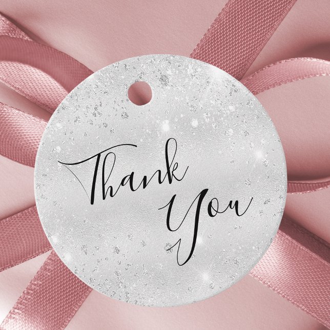 Tack för silver-miniatyrerna från födelsedagen gåvor etiketter (Skapare uppladdad)