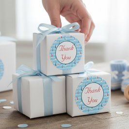 Tack för sjöfart Segelbåt Runt Klistermärke