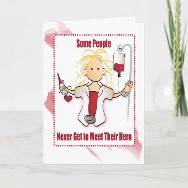 Tack för sjuksköterskan kort (Framsida)