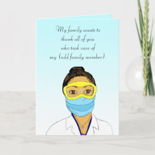 Tack för sjuksköterskekort eller Doktor Kort