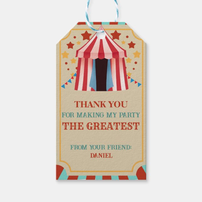 Tack för Skapar av min födelsedag Underbarare Presentetikett (Framsidan)