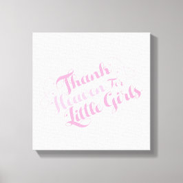 Tack för små flickor canvastryck