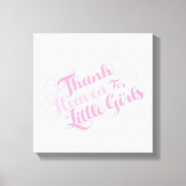 Tack för små flickor canvastryck (Framsida)