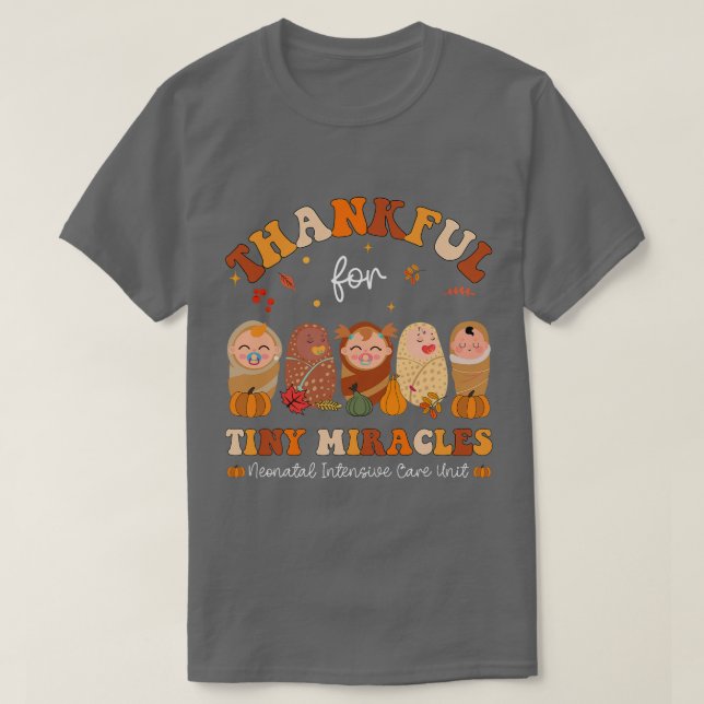 Tack för små mirakel Neonatal Thanksgiving N T Shirt (Design framsida)
