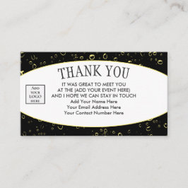 TACK för snyggt Logotyp Visitkort