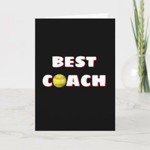 Tack för Softball Coach Kort