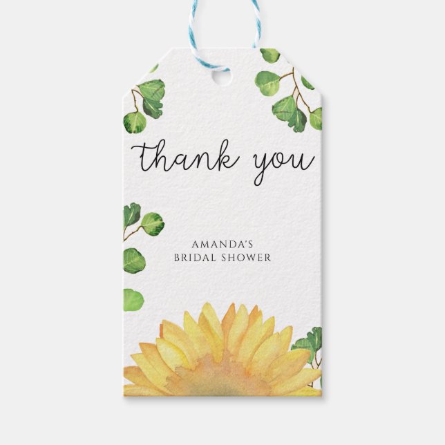 Tack för solrossolens möhippa presentetikett (Framsidan)