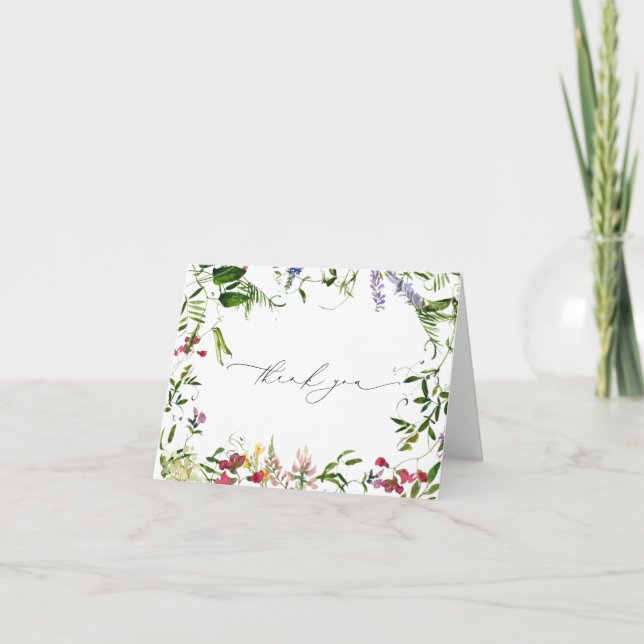 Tack för sommarens vilda blommor kort (Framsida)