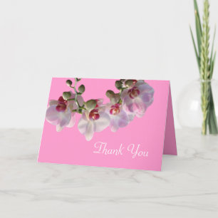 Tack för söt rosa och blommor rosa. kort