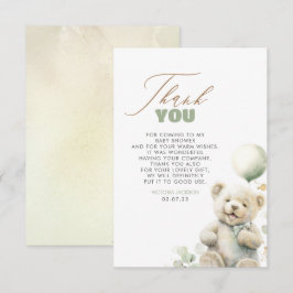 Tack för spädbarnshölje för Cute Nalle Kort