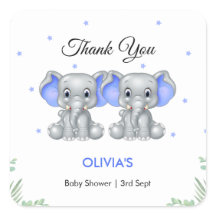 Tack för spädbarnsskor för Cute Elephant Twin Boys