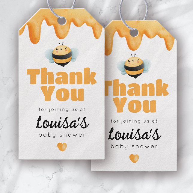 Tack för spädbarnsskor för spädbarnsbin för spädba presentetikett (Skapare uppladdad)