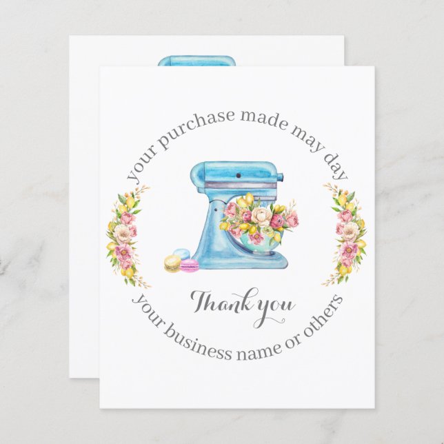 Tack för stöd för mitt lilla Affärskort (Fram/baksida)