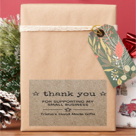 Tack för stöd till min Small Business Star Rektangulärt Klistermärke