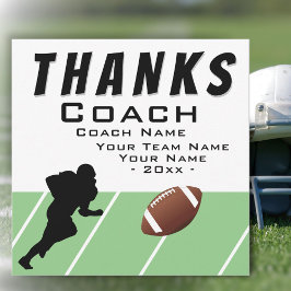 Tack för Storleka Coach Football Player Extra