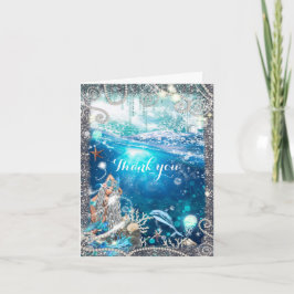 Tack för strand för sjöjungfrufantasi blondin kort