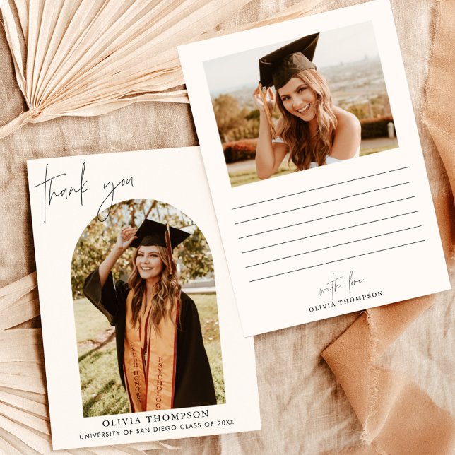 Tack för Studenten-kortet, Arch Photo Tack Inbjudningar (Skapare uppladdad)