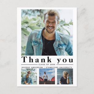 Tack för Studenten-minimalistisk multifoto Vykort
