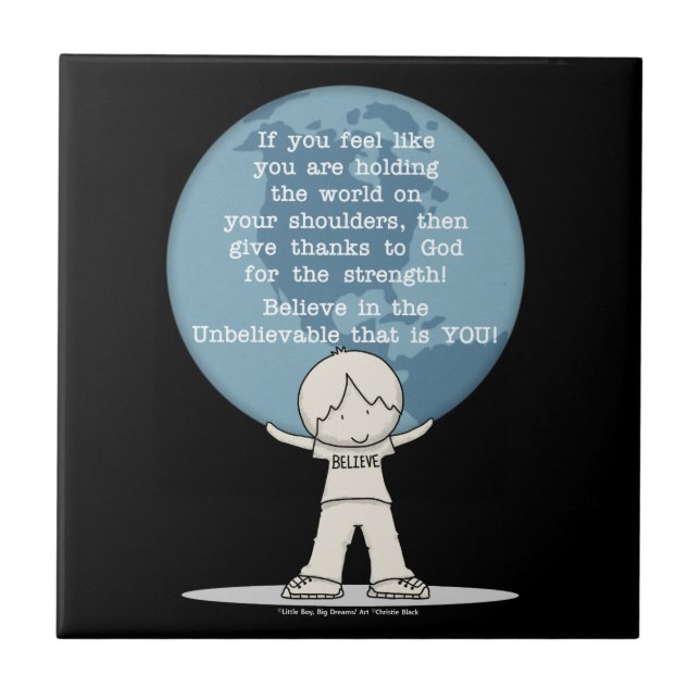 Tack för styrka kakelplatta (Framsidan)