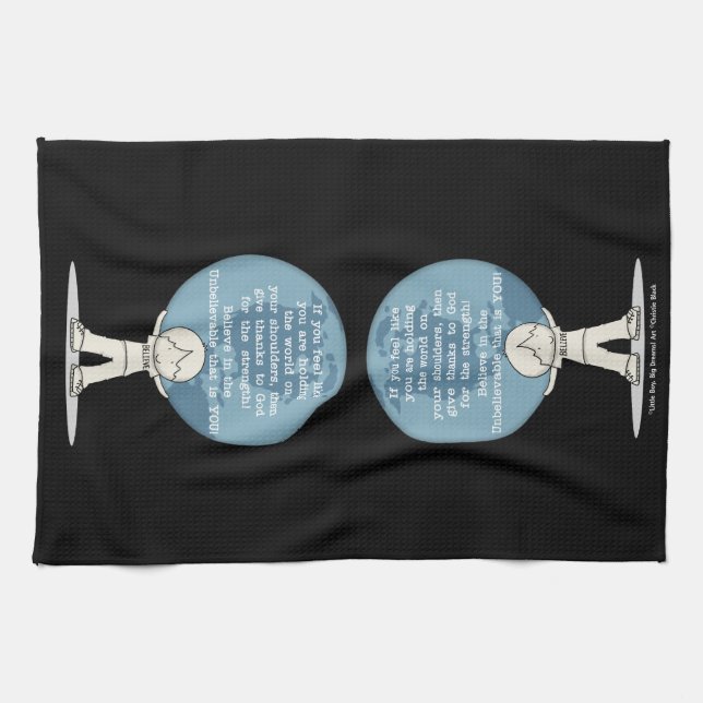 Tack för styrka kökshandduk (Horisontell)