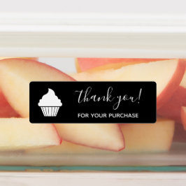 Tack för Svart, anpassad Logotyp för inköp Klistermärke