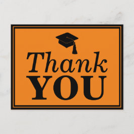 Tack för svart Grad-sockel för orange Vykort