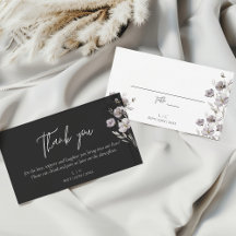 Tack för svartfärgning av elegant bröllop