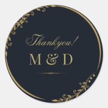 Tack för svartvit och guldfärgad blommigt med mini