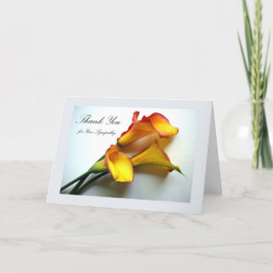 Tack for Sympathy, Calla Lilies Kort