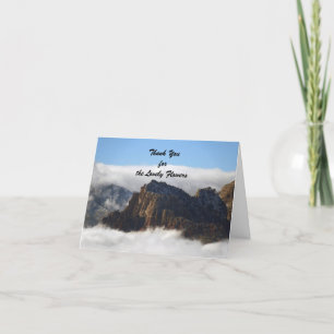 Tack för Sympathy Flowers Clouds Note Card Kort