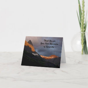 Tack för Sympathy Note Card Glacier Sunrise Kort