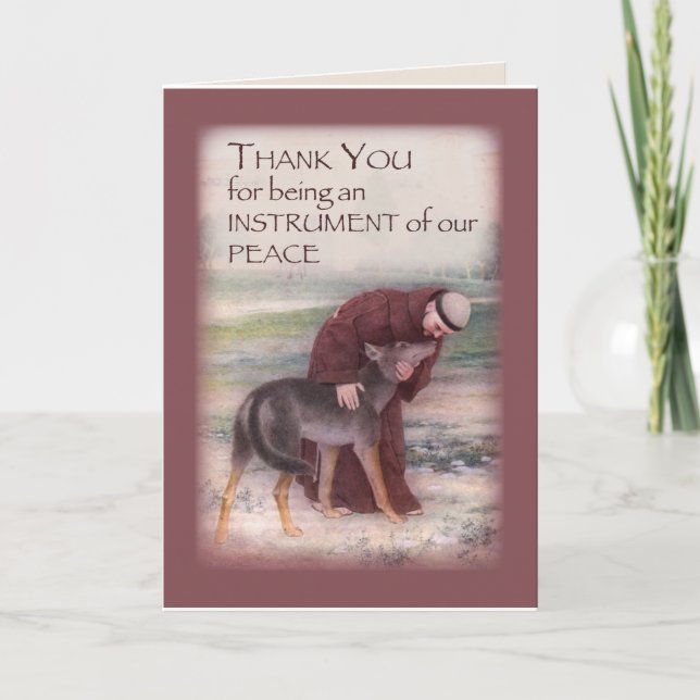 Tack for Sympathy, St. Francis med Varg (Framsida)