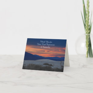 Tack för Sympathy Sunset Sand Dunes Note Card Kort