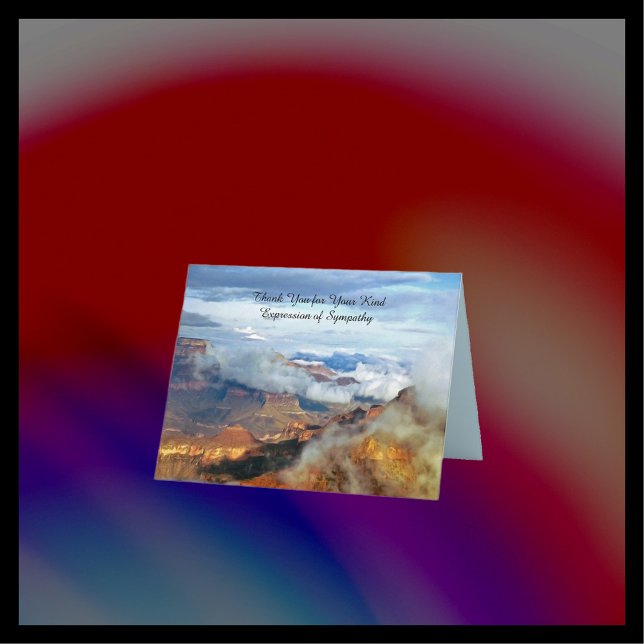 Tack för sympati, Canyon Clouds Note Card Kort (Skapare uppladdad)
