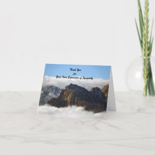 Tack för sympati, Clouds Himlar Note Card Kort