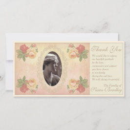 Tack för sympati för ram för foto för vintagero kort