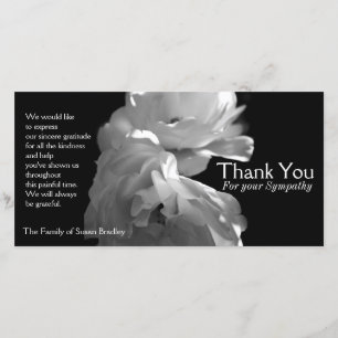 Tack för sympati för vildvit ros 2 kort