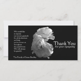 Tack för sympati för vildvit ros 3 kort