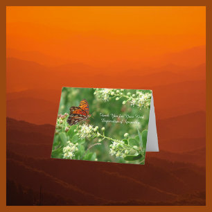 Tack för sympati, Orange Butterfly Kort