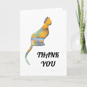 Tack för tack Cat Pet Sitter Animal Caregiver Kort