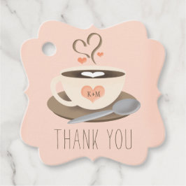 Tack för Tacken Latte Coffee Möhippa Gåvor Etiketter