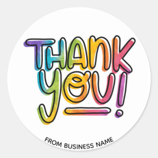 Tack för tackens Rainbow-tack till företaget Runt Klistermärke