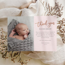 Tack för tackkort för Baby i budgetskript