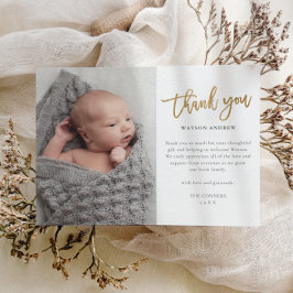 Tack för tackkort för Baby i budgetskript