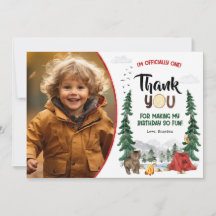 Tack för tackkort för lycklig Camper